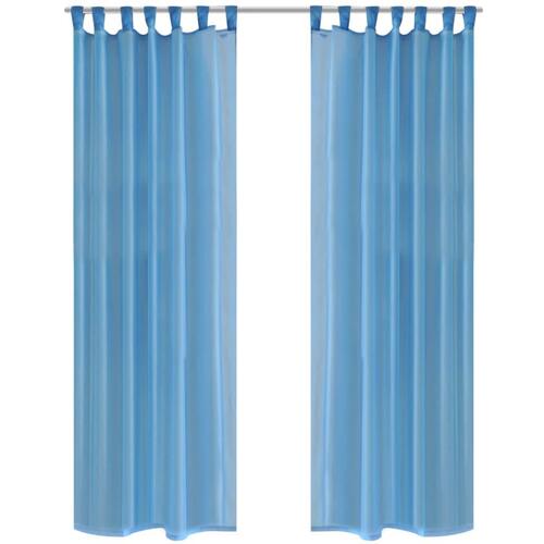 Turkis gardin 140 x 245 cm 2 stk