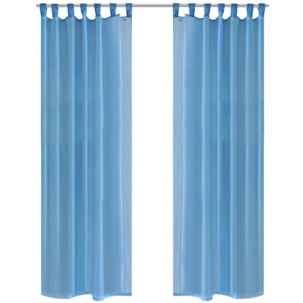 Turkis gardin 140 x 245 cm 2 stk