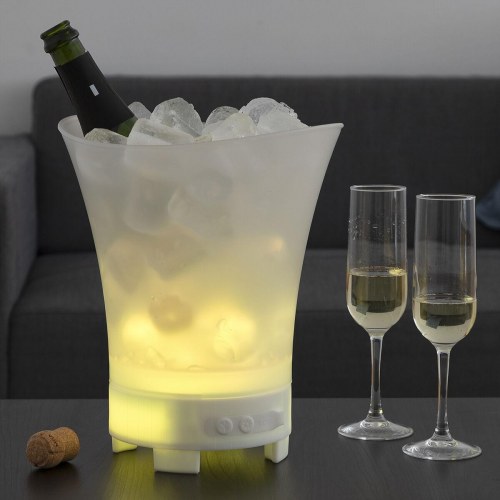 Sonice LED-isspand med Bluetooth-højttaler - genopladelig, gennemsigtig
