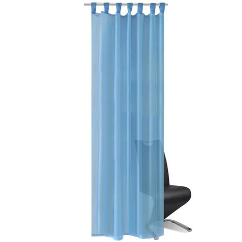Turkis gardin 140 x 245 cm 2 stk