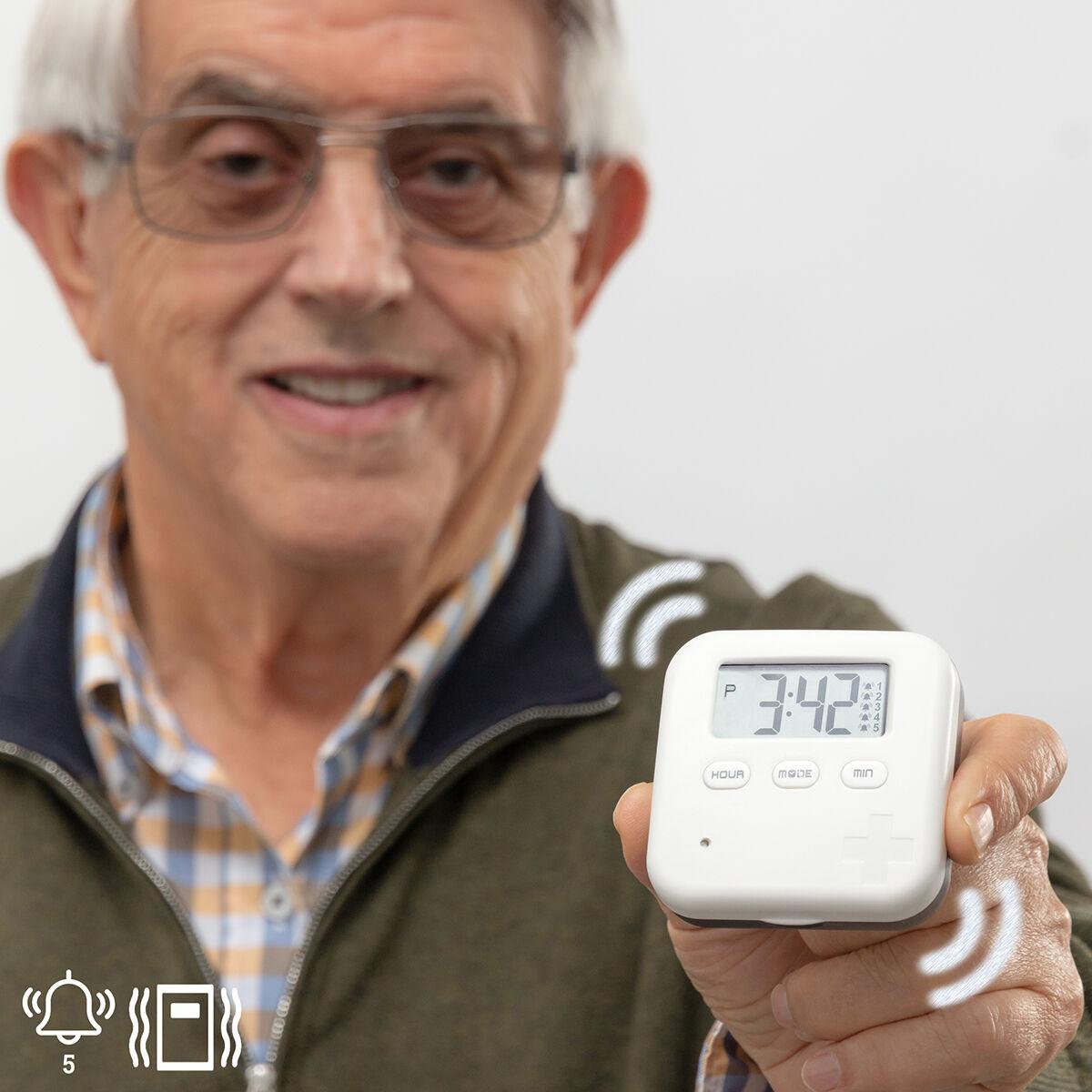 Elektronisk intelligent pilleæske Pilly fra - hvid/grå