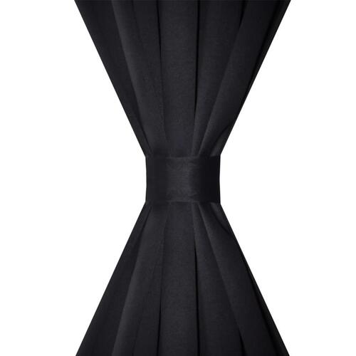 2 stk Sort Blackout Gardiner 135 x 245 cm