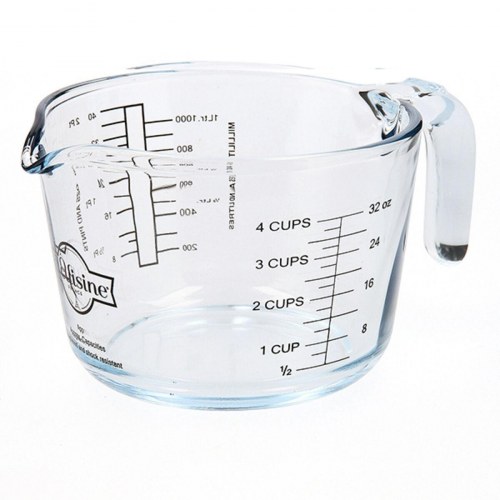 Ô Cuisine målebæger i glas 0,25 l - gennemsigtig