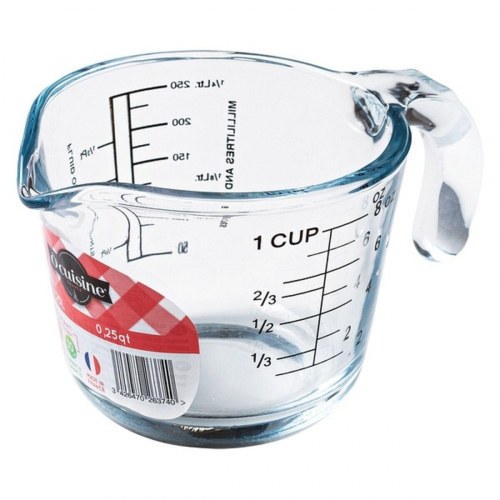 Ô Cuisine målebæger i glas 0,25 l - gennemsigtig