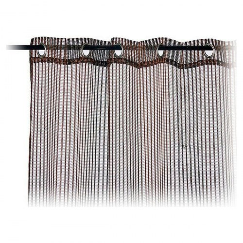 Gardiner med ringe - brun, 260 × 140 cm