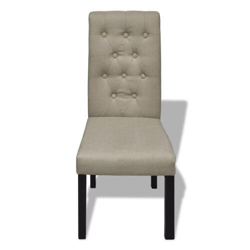 Spisebordsstole 2 stk. stof beige