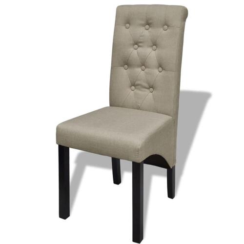 Spisebordsstole 2 stk. stof beige