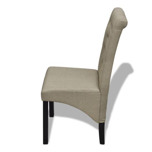 Spisebordsstole 2 stk. stof beige