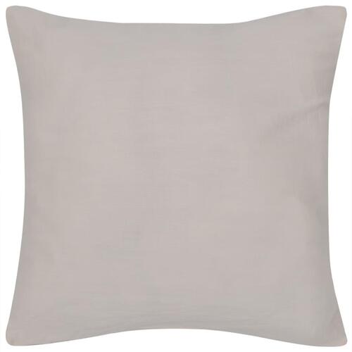 4 beige pudebetræk i bomuld 40 x 40 cm