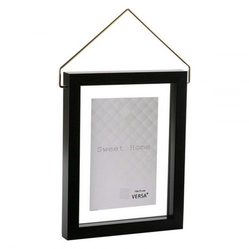 Versa Fotoramme Diamond, plastik, sort - 13 x 18 cm