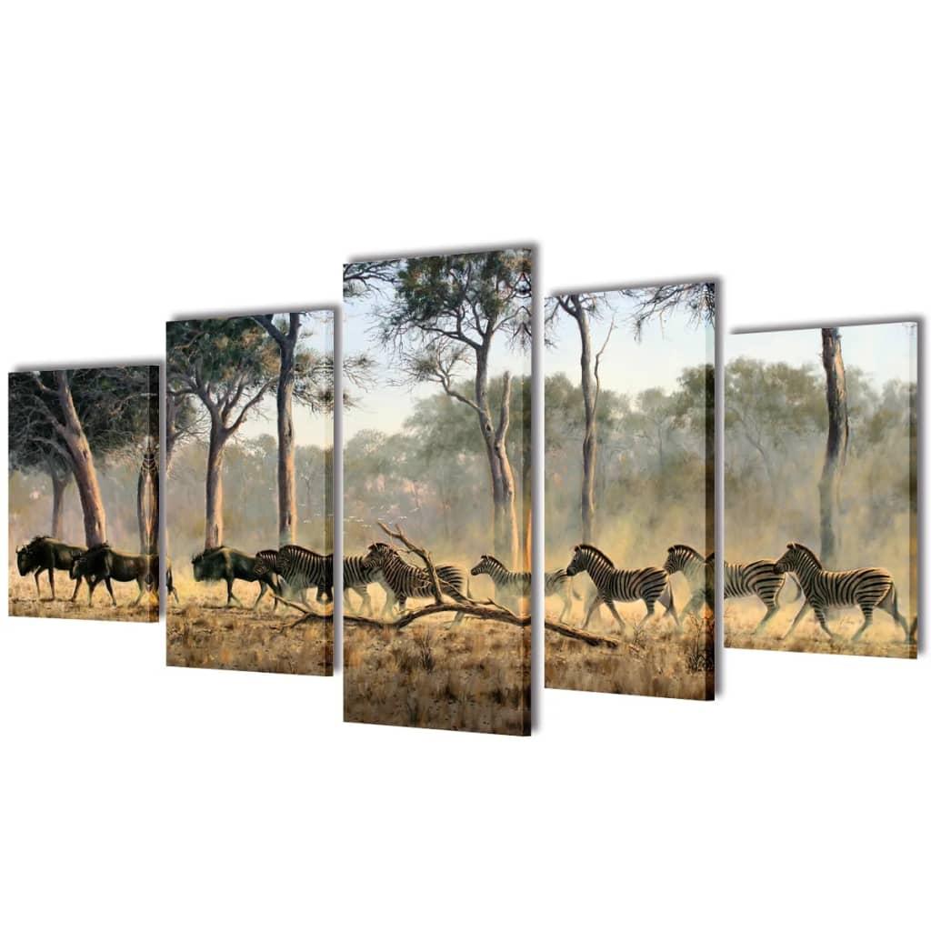 Lærredsbilleder 100x50 cm zebraer