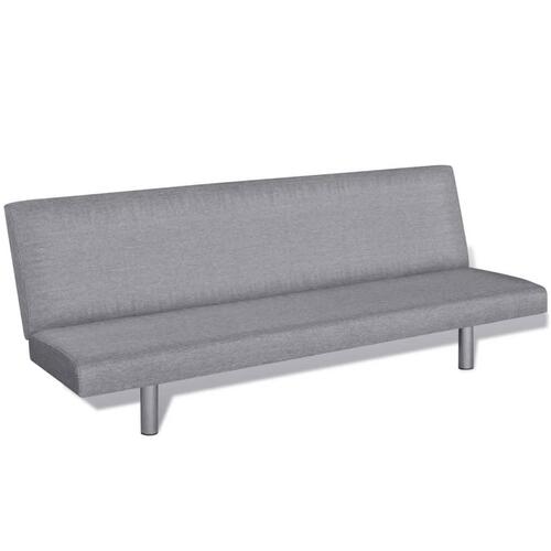 Sovesofa lysegrå polyester