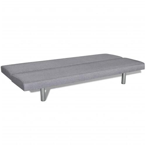 Sovesofa lysegrå polyester