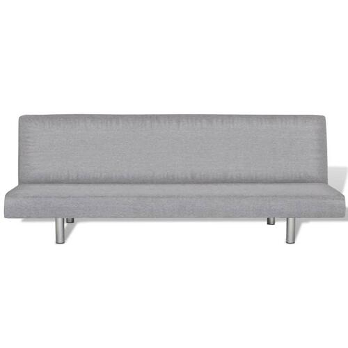 Sovesofa lysegrå polyester