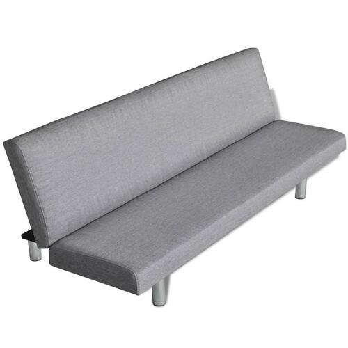 Sovesofa lysegrå polyester