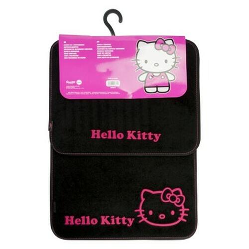 Bil gulvmåtte sæt Hello Kitty Sort Pink (4 stk)