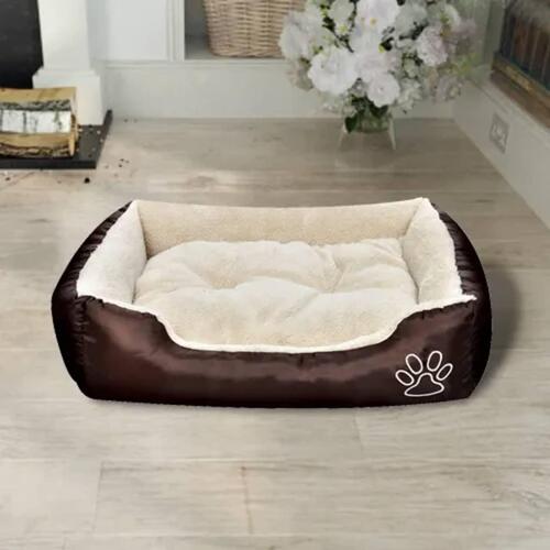 Hundeseng XXL brun og beige