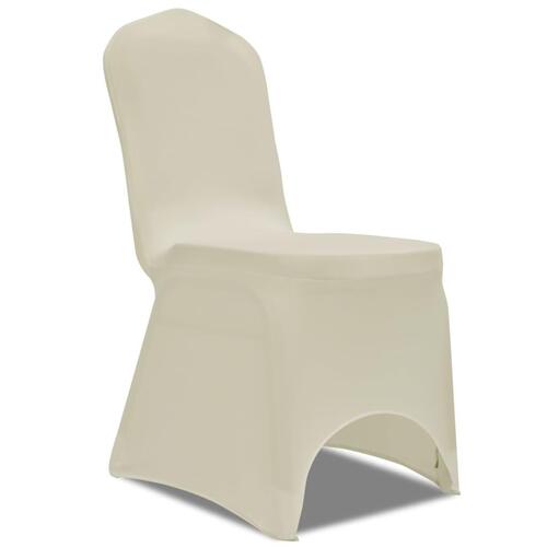Stolebetræk i stretch 4 stk. creme