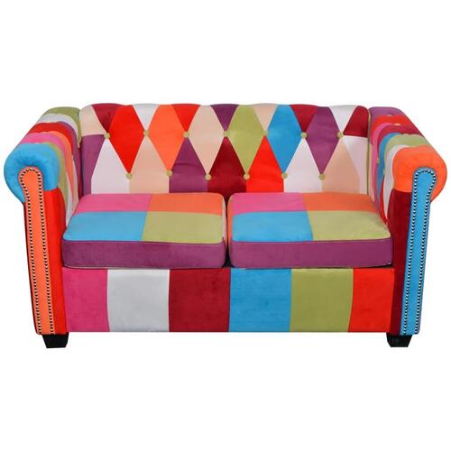 2-personers Chesterfield sofa stof