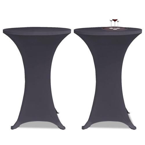 Bordovertræk i stretch 2 stk. 60 cm antracit