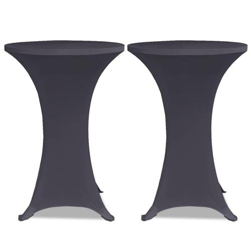 Bordovertræk i stretch 2 stk. 60 cm antracit