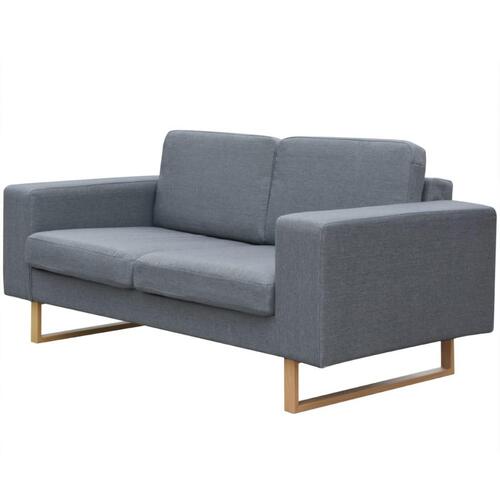 2-personers sofa stof lysegrå