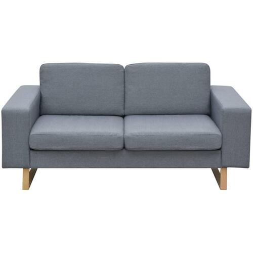 2-personers sofa stof lysegrå