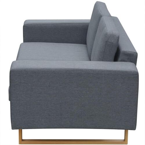 2-personers sofa stof lysegrå