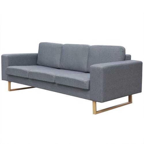 3-personers sofa i stof, lysegrå