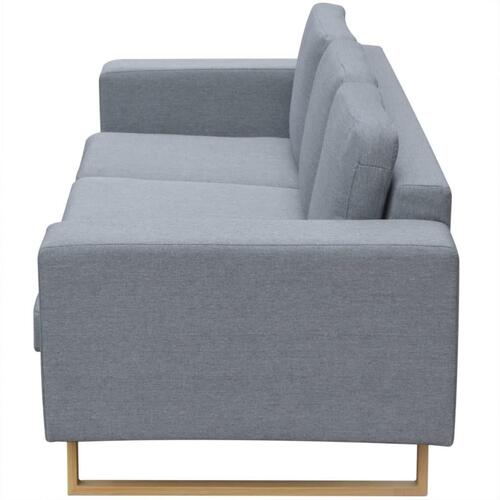 3-personers sofa i stof, lysegrå
