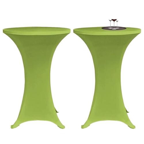 Bordovertræk i stretch 2 stk. 80 cm grøn