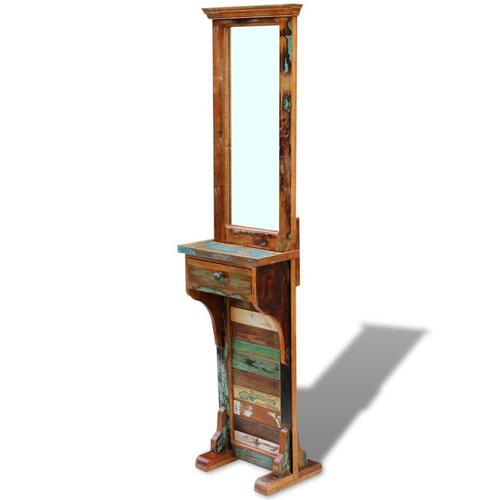 Entrespejl 47x23x180 cm massivt genbrugstræ