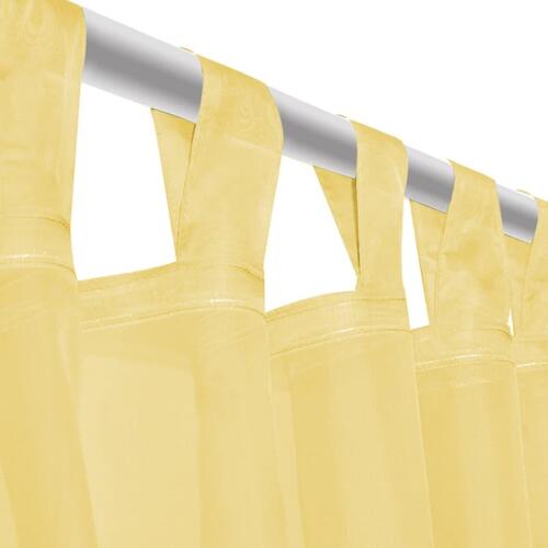 Voile-gardiner 2 stk. 140x175 cm gul