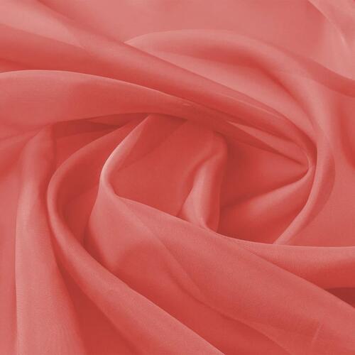 Voile-stof 1,45x20 m rød