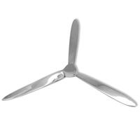 Vægmonteret propel aluminium sølv 70 cm