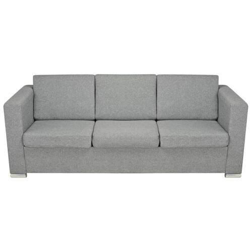 3-personers sofa stof lysegrå