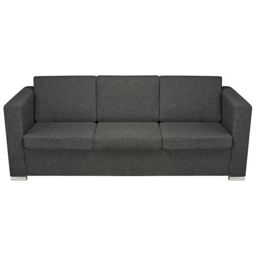 3-personers sofa stof mørkegrå