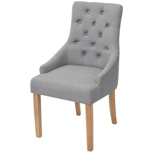 Spisebordsstole 2 stk. stof lysegrå