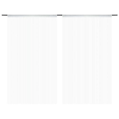Trådgardiner 2 stk. 100 x 250 cm hvid