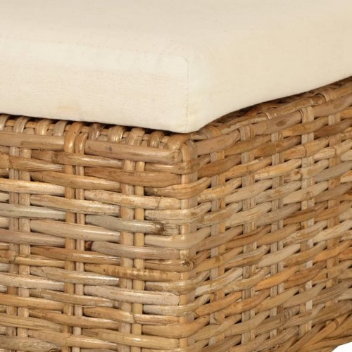 Spisebordsstole 2 stk. Kubu-rattan mangotræ