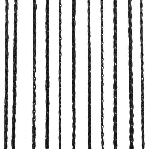 Trådgardiner 2 stk. 100 x 250 cm sort