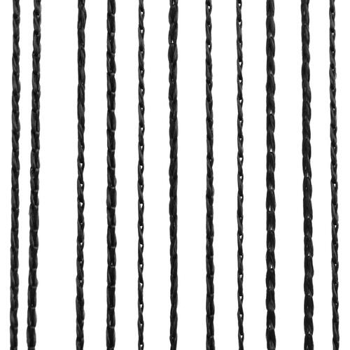 Trådgardiner 2 stk. 140 x 250 cm sort