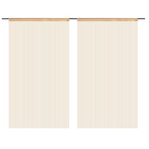 Trådgardiner 2 stk. 140 x 250 cm beige