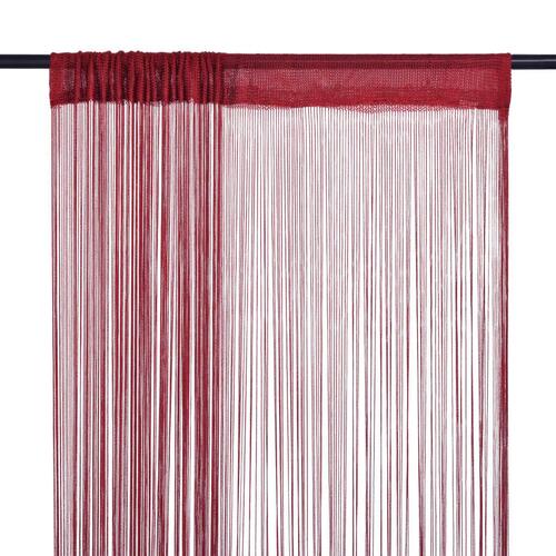 Trådgardiner 2 stk. 140 x 250 cm bordeauxfarvet