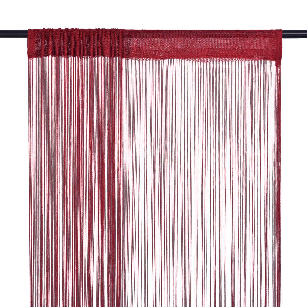 Trådgardiner 2 stk. 140 x 250 cm bordeauxfarvet