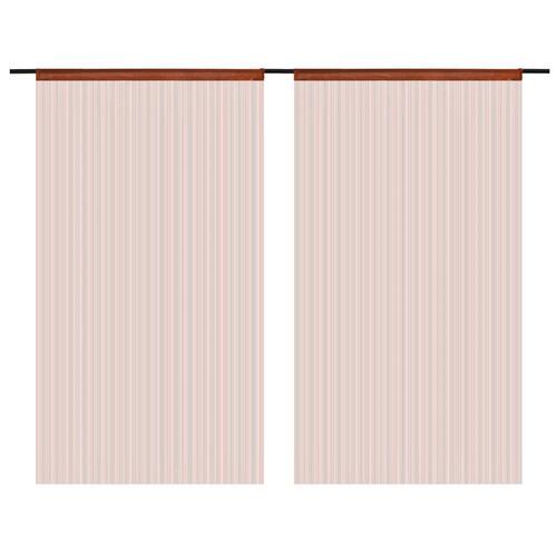 Trådgardiner 2 stk. 100 x 250 cm brun