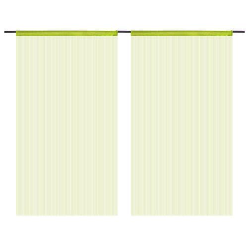 Trådgardiner 2 stk. 100 x 250 cm grøn