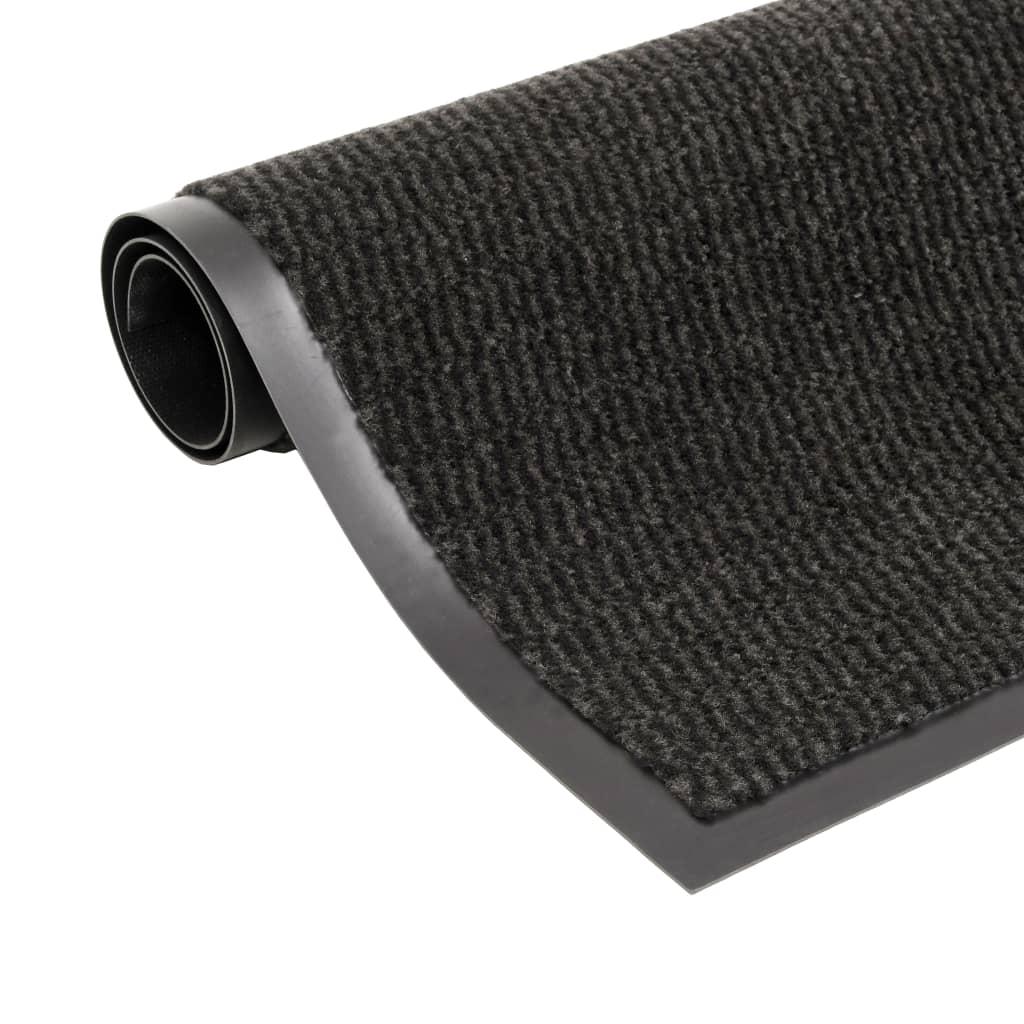 Måtte med støvkontrol rektangulær tuftet 60 x 90 cm sort