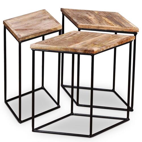Sofabord 56x48x40 cm massivt mangotræ