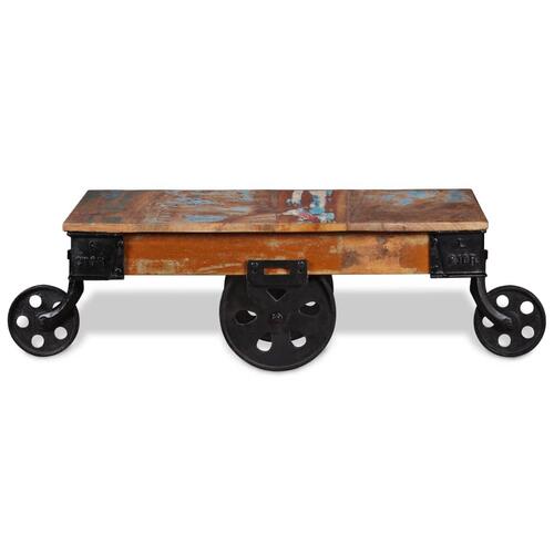 Sofabord 90x45x35 cm massivt genbrugstræ